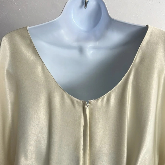 Vintage COCO Cream Midi Scoop Neck Belted Dream Dress Size 4 - Picture 4 of 11